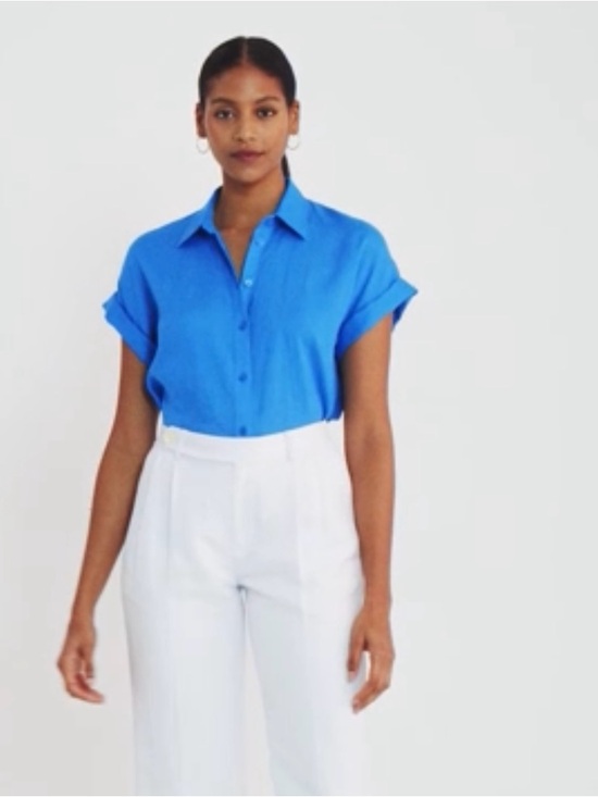 Ralph Lauren Tops - Ralph Lauren Relaxed Fit Linen Short-sleeve Shirt